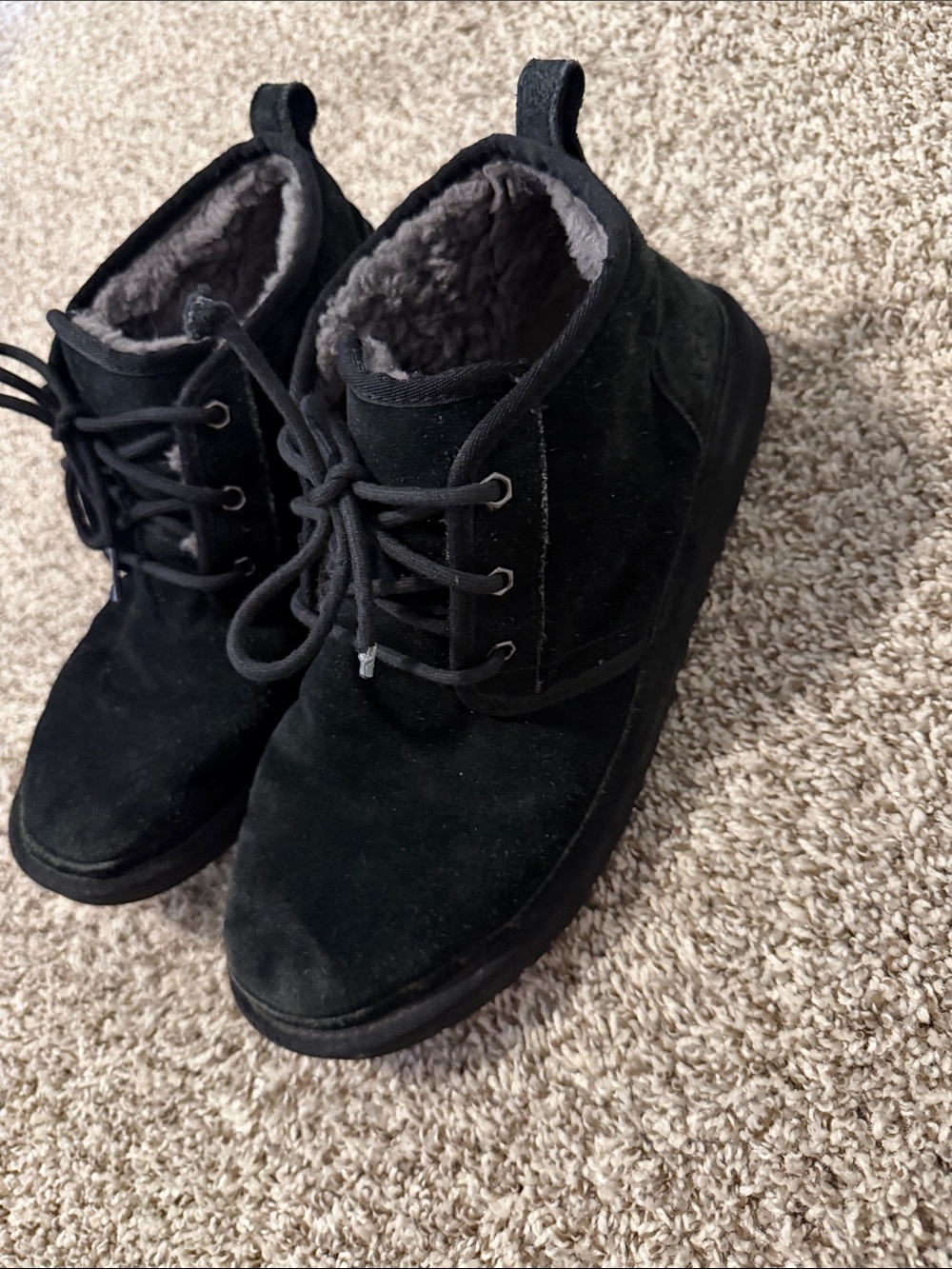 UGG Black Suede Lace-Up Chukka Boots